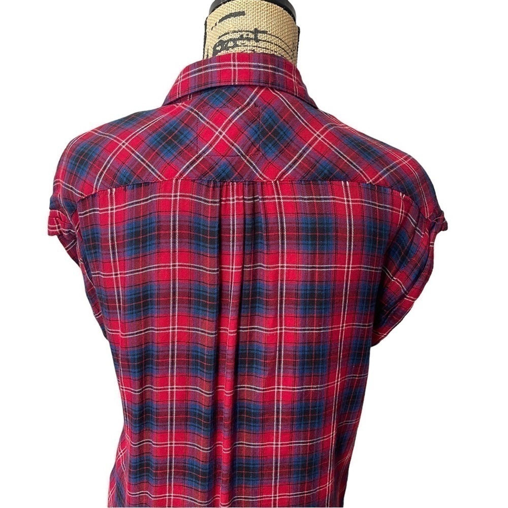 Rails Plaid Short Sleeve Flannel Soft Top Size Small - Picture 8 of 10